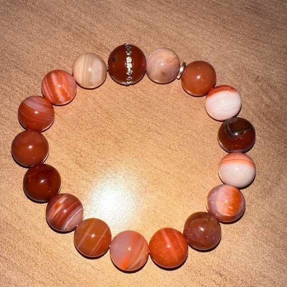 Orange agate stretch bracelet by Jay King - Picture 7 of 14